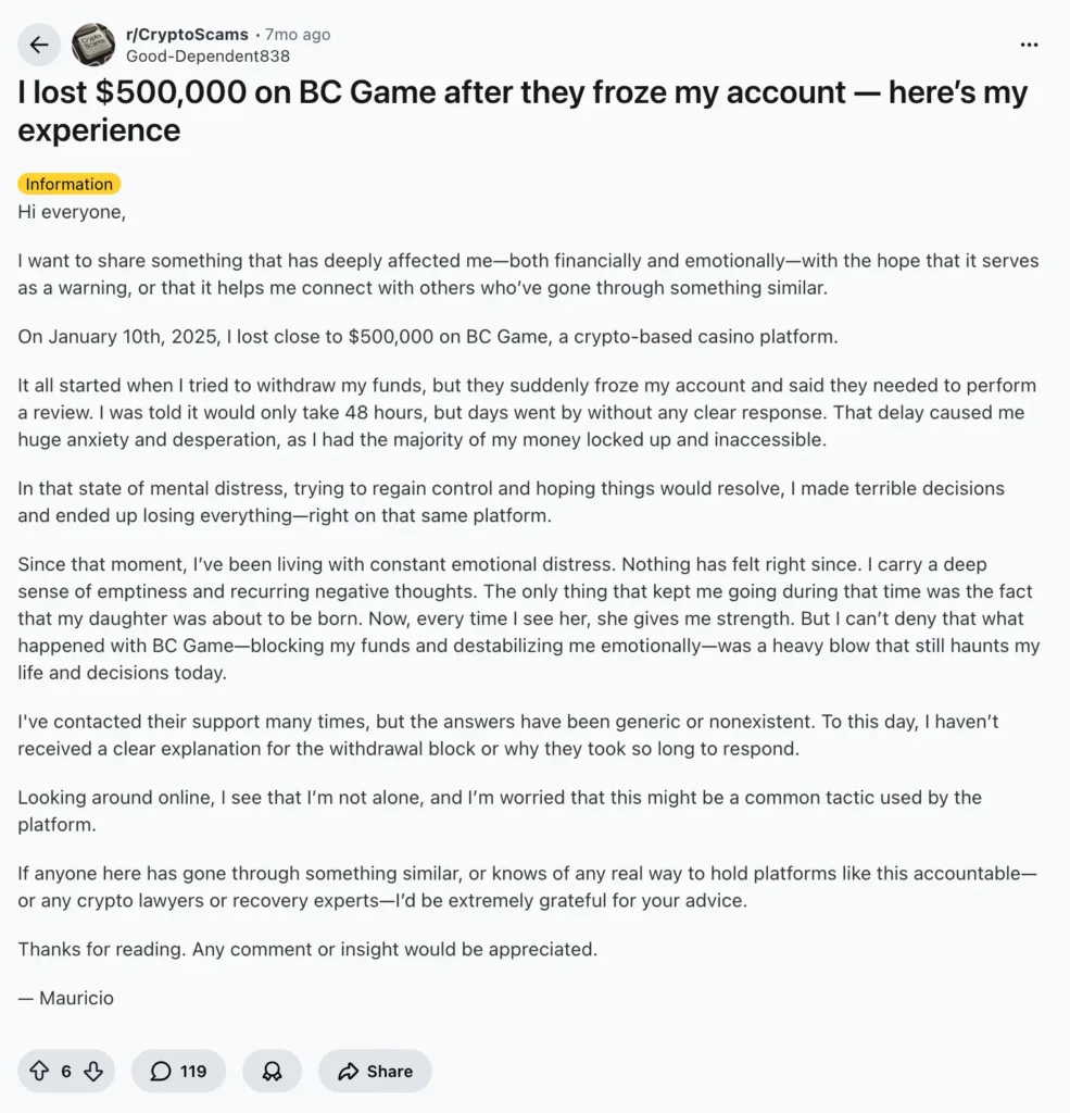 BC.game review 8 BC.game comments on Reddit.