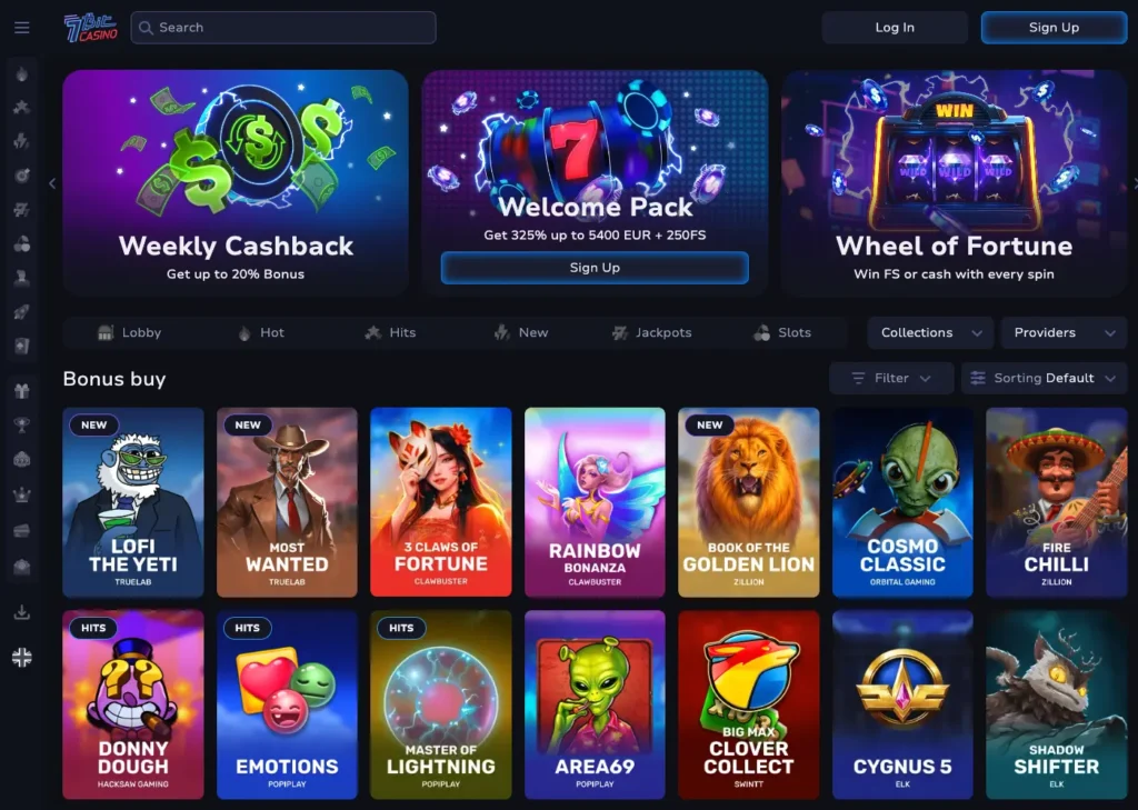 7Bit Casino review 3 7Bit Casino slot game selection.