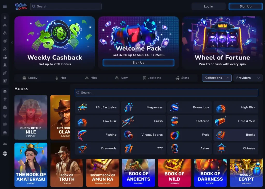 7Bit Casino review 15 7Bit Casino slot game selection.