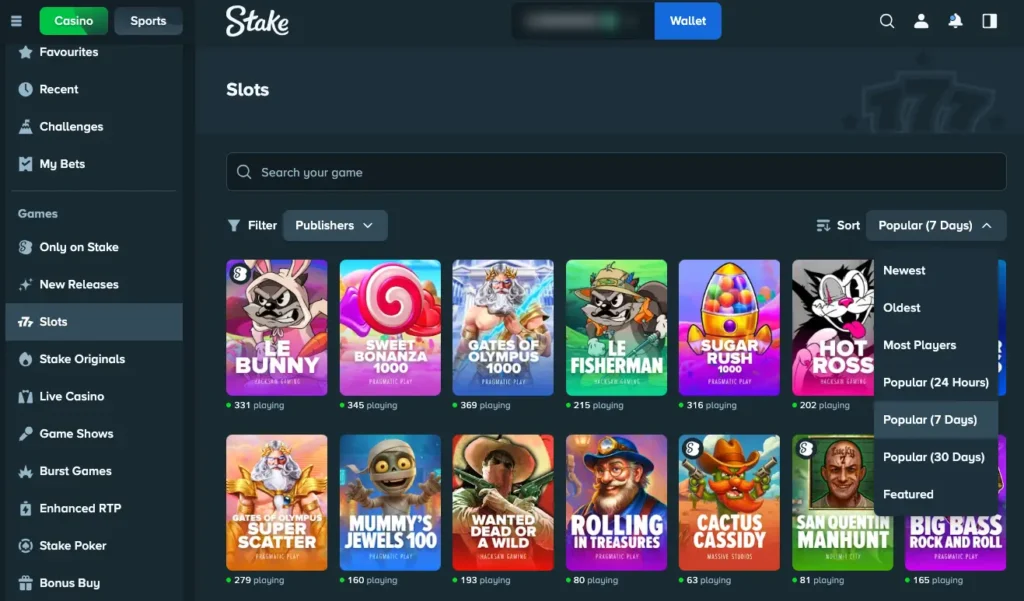 Stake review 3 Stake casino screenshot.
