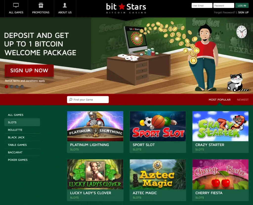 BitStarz review 10 History of BitStarz casino, here's the old website of BitStars from website bitstars.net. From Webarchive.