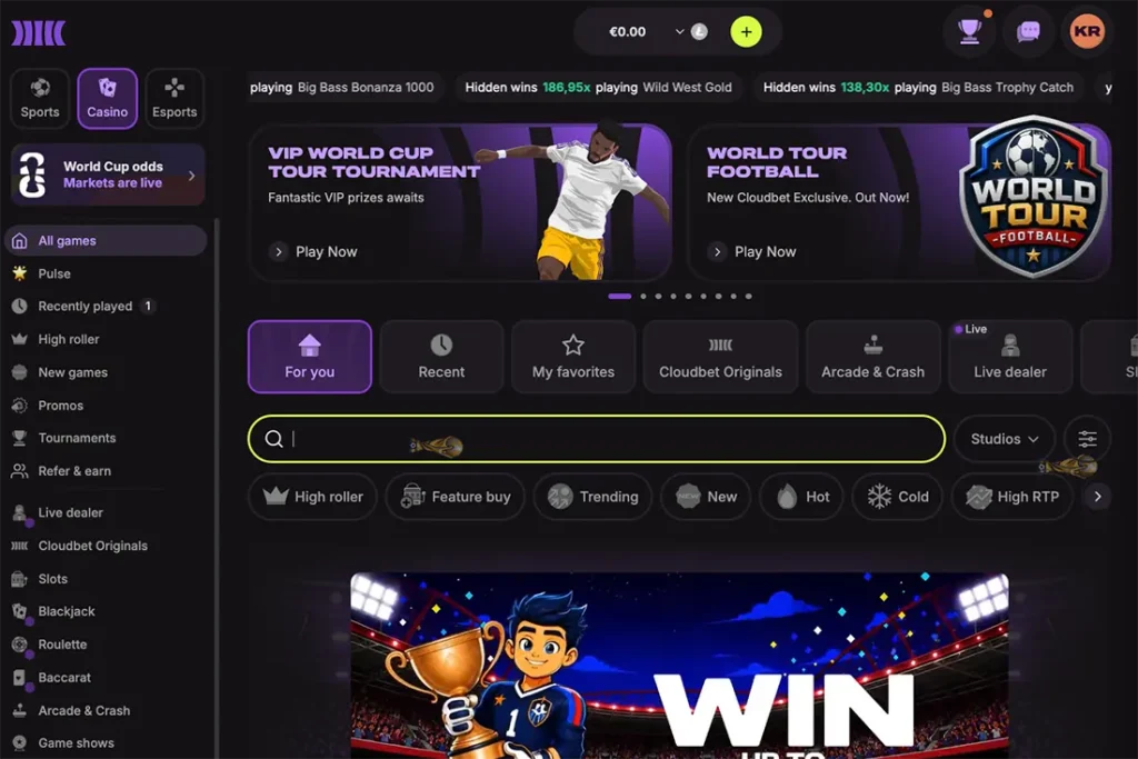 Cloudbet review 14 Cloudbet desktop functionality testing.