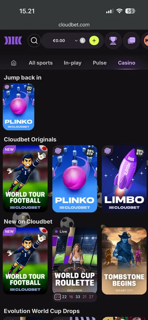 Cloudbet review 20 Cloudbet mobile functionality testing.