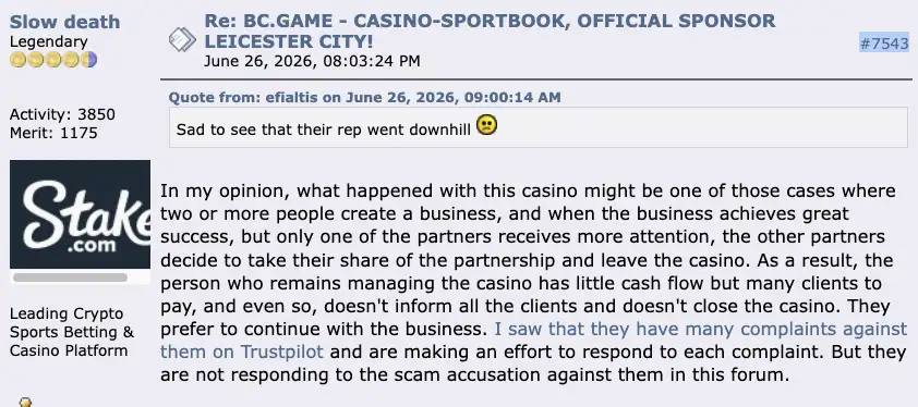 BC.game review 10 BC.game casino player experiences on BitcoinTalk.org.