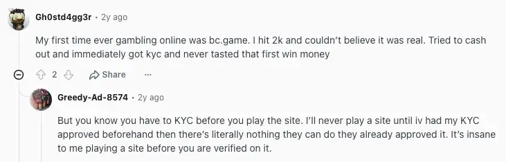 BC.game review 5 BC.game casino player experiences on Reddit.